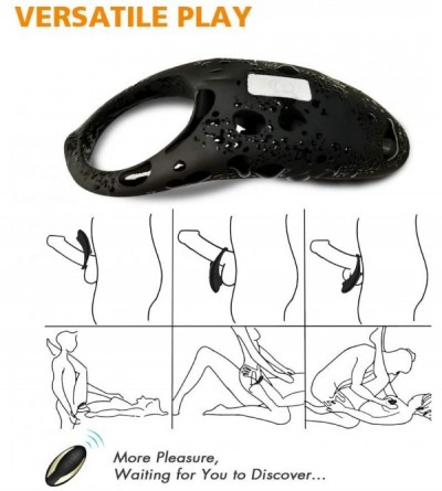 Penis Rings Cock Ring - Remote Control Vibrating Cock Ring/Penis Ring Silicon Dick Glans Ring Vibrator for Man Couple Solo Pl...
