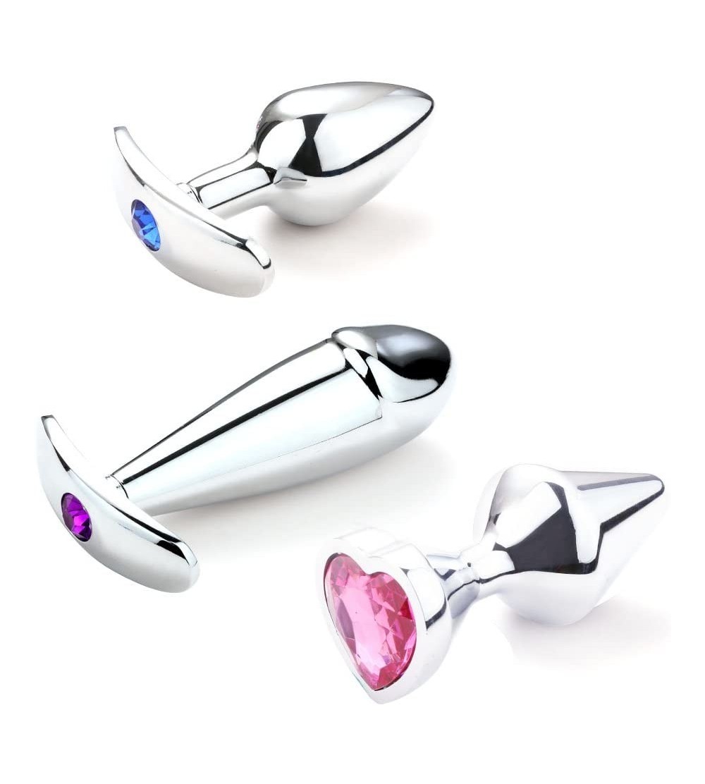 Anal Sex Toys Penis Shape Metal-plated Butt/Anal Plug for Sex Games Updated Fetish Butt Anal Sex Toys- Stainless Steel Anal B...