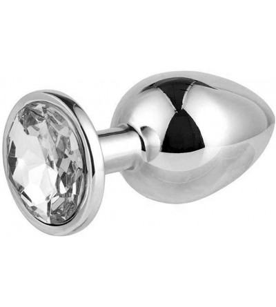 Anal Sex Toys 3 Pcs Crystal Glass Amal Plug Round Shaped with Jewelry for Men Women - Rose Pink - CS18XZM5YXL $32.23