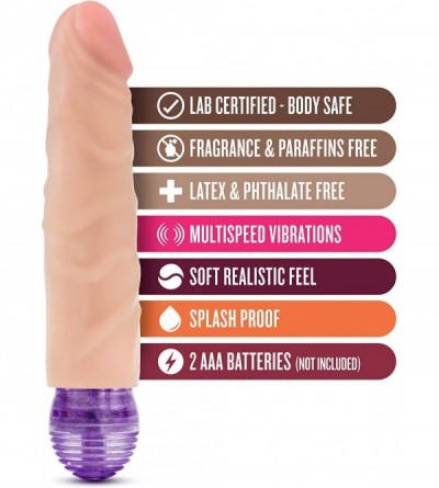Vibrators 6" Soft Realistic Vibrating Dildo - Multi Speed Beginner Vibrator - Sex Toy for Women - Sex Toy for Adults (Beige) ...