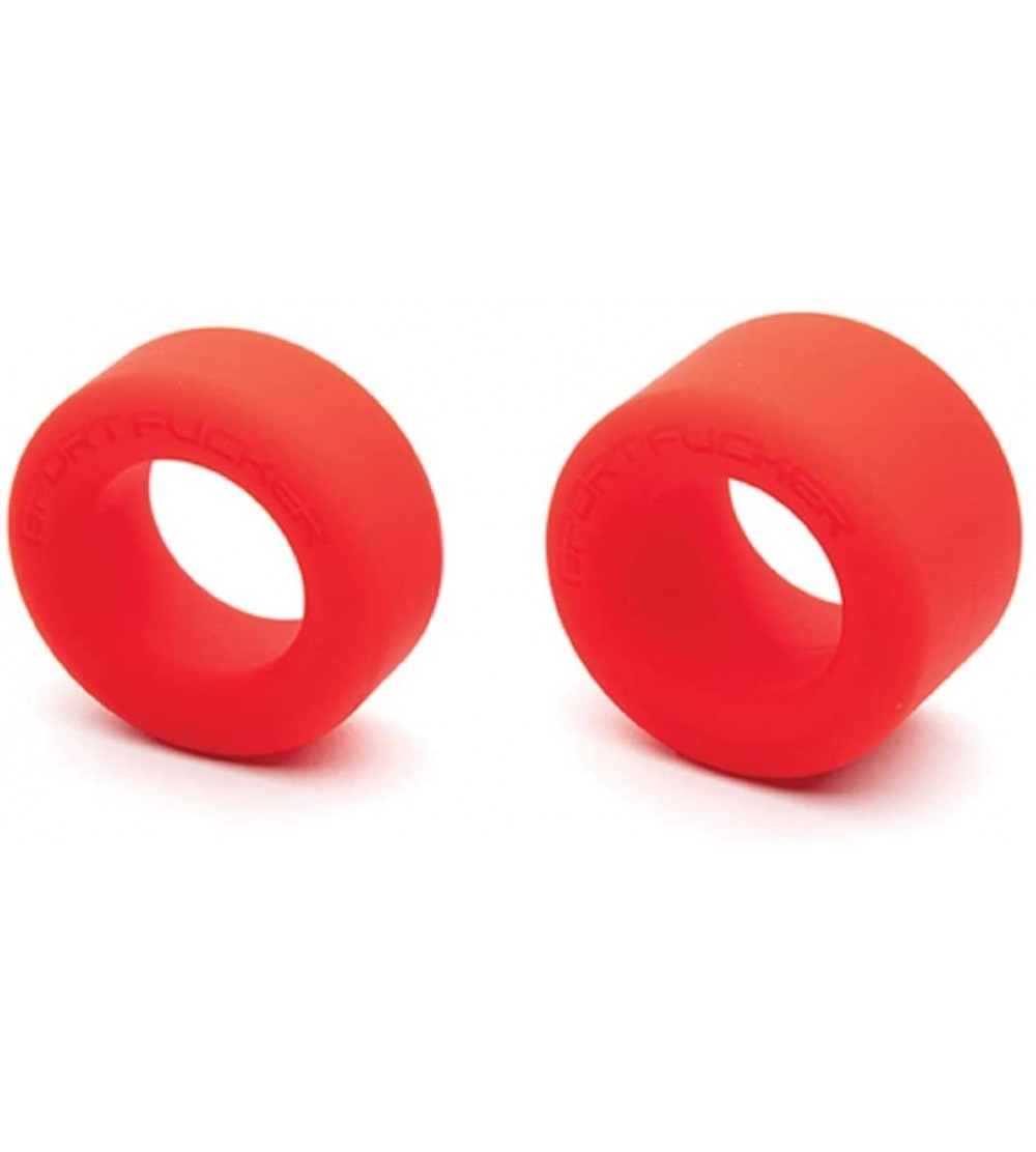 Penis Rings Soft Silicone Nutt Job Cockring Set (Red) - Red - CP18X8GNR9Z $61.61