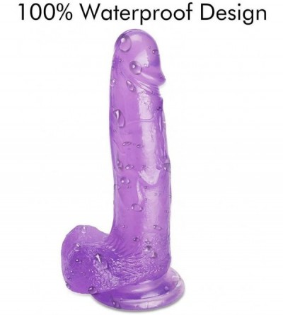 Dildos Realistic Dildos Jelly Dong- Crystal Dildo for Beginners with Strong Suction Cup- 7.8" Suction Dildo for Vaginal G-spo...