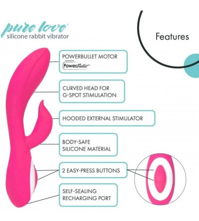 Vibrators G-Spot Silicone Rabbit Vibrator Pink- Rechargeable Clitoris Stimulator- Water-Resistant and Multi Function- Adult S...