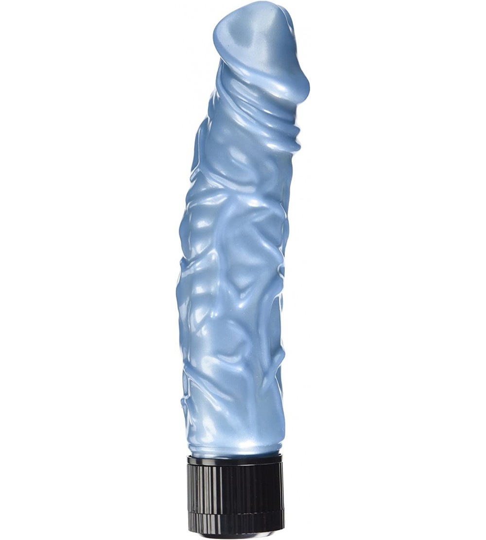 Vibrators Pearl Shine 9-inch Waterproof Vibrator- Blue - C511274H0MZ $22.60