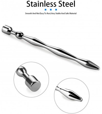 Catheters & Sounds Urethral Sounds for Men Urethral Dilator Penis Plug Solid Stainless Steel Male Metal Dilator 13CM-Men's Ho...