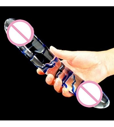 Anal Sex Toys Huge Glass Dildo Double Head Pleasure Wand Crystal Penis G-spot Erotic Toy Anal Sex Toy for Men Women Couples S...