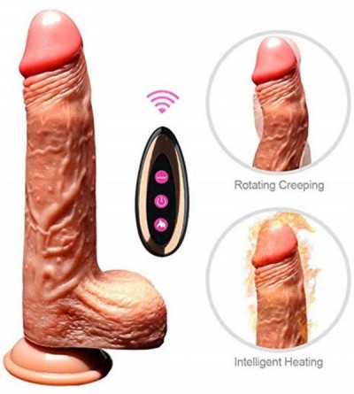 Dildos 8.66 Inch Thrusting Swinging Creep Lifelike Vibrating Dǐldo Realistic-Vibratr with Strong Suction Cup - C919HQYAXXI $1...