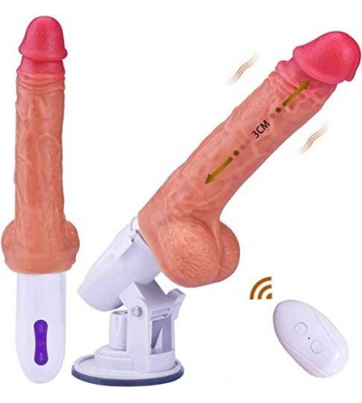 Dildos 8.2 in Thrusting Vibrating Dildo Realistic Silicone Dildo Vibrator with 8 Vibrations & 8 Telescopic Speeds for G Spot ...
