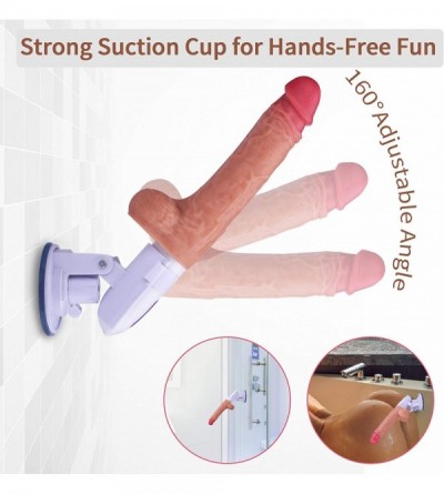 Dildos 8.2 in Thrusting Vibrating Dildo Realistic Silicone Dildo Vibrator with 8 Vibrations & 8 Telescopic Speeds for G Spot ...
