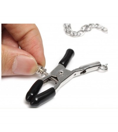 Nipple Toys Bondage Under Bed Restraint Kit SM Sex Toy Plastic Mouth Ball Gag with Nipple Clamps Chain Nipple Clips Nipple Je...