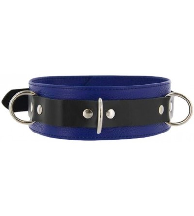 Restraints Deluxe Locking Collar- Blue and Black - Blue and Black - CC119XFPTJ7 $55.46
