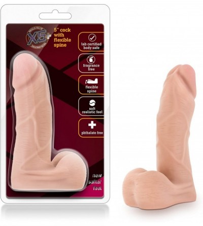 Novelties 5.5 Inch Dildo - Petite Soft Realistic Bendable Beginners and Anal Sex Toy - Beige - CE115WX5WK5 $6.90