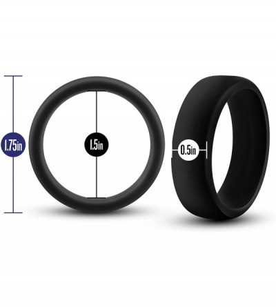 Penis Rings Performance Go Pro Silicone Cock Ring- Soft- Stretchy- Sex Toy for Men- Sex Toy for Couples - Black - CB18H0W0KDX...