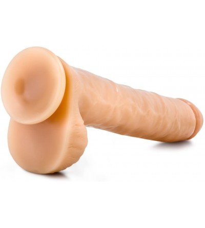 Dildos Hung Rider 14" Extra Long Thick Realistic Dildo Suction Cup Harness Cup Sex Toy - Beige - CO11FLOZABP $19.45
