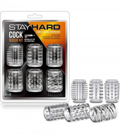 Pumps & Enlargers Stay Hard Cock Sleeve Kit - Penis Rings and Cock Rings Set of 6 - Cock Rings for Better Sex - Penis Extende...