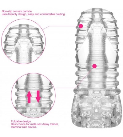 Male Masturbators Clear Male Masturbator Cup - Men's Sex Toy for Penis Stimulation Masturbation and Training- Transparent Coc...