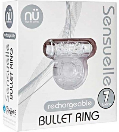 Penis Rings Sensuelle Bullet Ring 7 Function Clear Penis Ring - Clear - CV129AK6F8R $48.60
