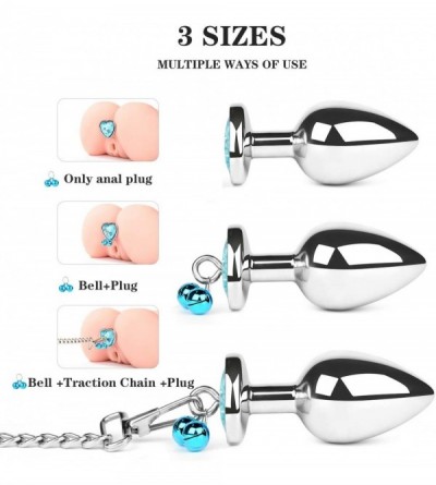 Anal Sex Toys Metal Butt Plug Bell Anal Sex Toy Traction Chain BDSM Anal Plugs Jewelry Design Training Set Sex Toys Unisex Ma...