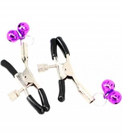 Nipple Toys Elite SM Screw Breast Nipple Clamps Vice(Purple Bell) - C411ZXNAKQJ $21.47