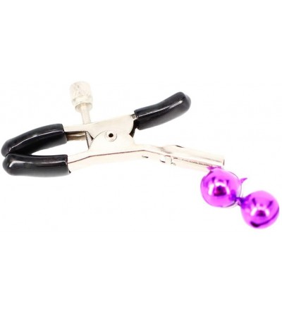 Nipple Toys Elite SM Screw Breast Nipple Clamps Vice(Purple Bell) - C411ZXNAKQJ $21.47