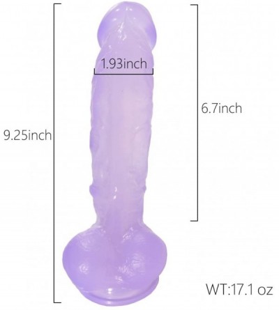 Dildos Realistic Dildo 9.25 Inch Crystal Dildo Strap-on G spot Dildos Wearable Realistic Dildo with Harness Fake Penis for Fe...