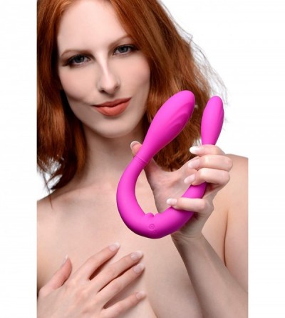 Dildos Double Thump 7X Rechargeable Silicone Double Dildo - CP18GQRNIQY $69.39