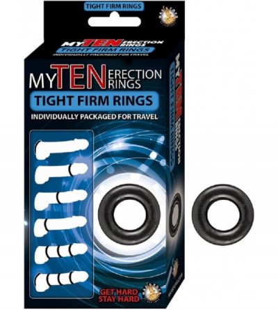 Penis Rings My Ten Erection Rings Tight Firm Rings - Black with Free Bottle of Adult Toy Cleaner - CT18GA44KYN $45.90