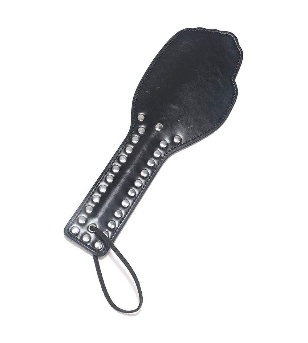 Paddles, Whips & Ticklers Studded Spanking Paddle- 11.6inch Faux Leather Paddles for Adult Sex Play - CK18SEHZUE4 $8.95