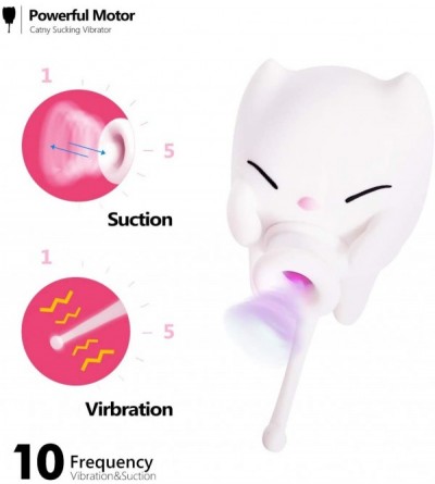 Nipple Toys Catny Clitoral Sucking Vibrator- High Frequency Small Clit Massager- Magnetic Charging- Waterproof- Rechargeable ...