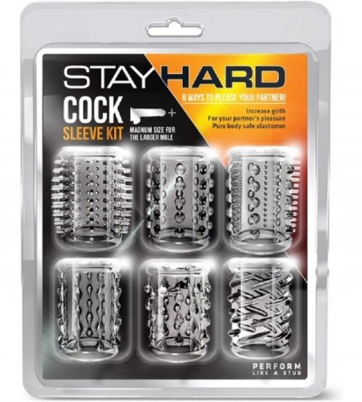 Pumps & Enlargers Stay Hard - Cock Sleeve Kit - Clear - CA180D3GM2Z $18.51