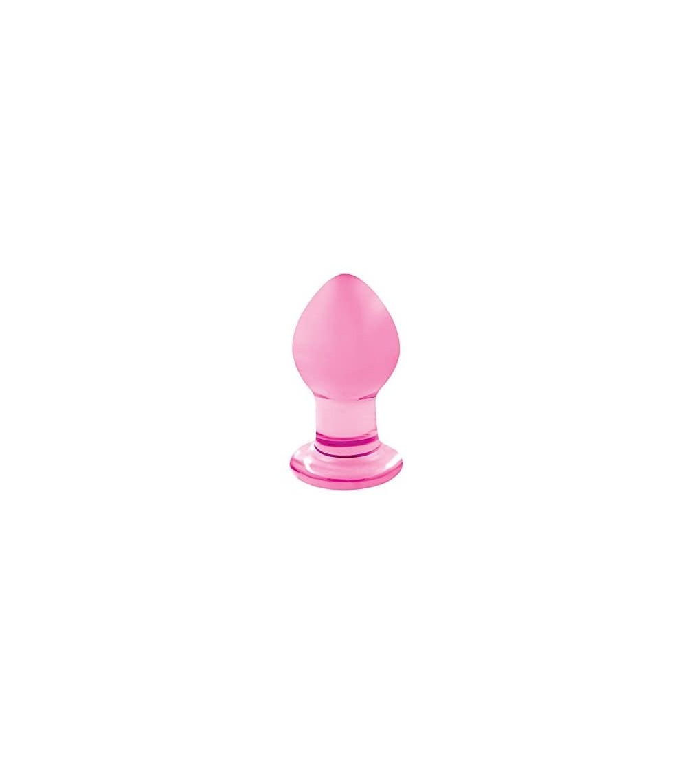 Anal Sex Toys Crystal Premium Glass Plug- Pink- 3 Inch - Pink - C01193HR7XV $10.98