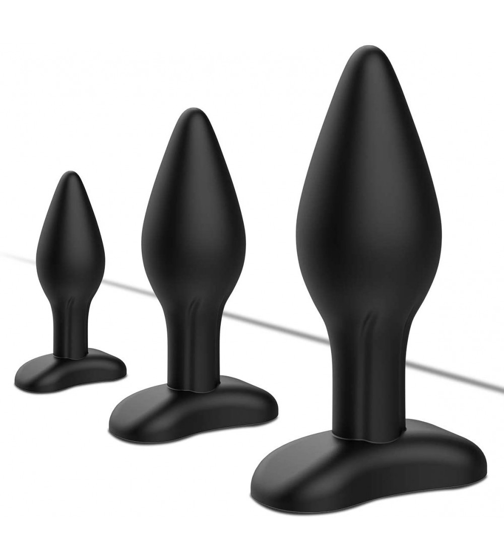 Anal Sex Toys Anal Plug Training Sets- Pack of 3 Silicone Butt Plugs Trainer Kit with Tapered Tip Flared Base Sex Toys for Be...