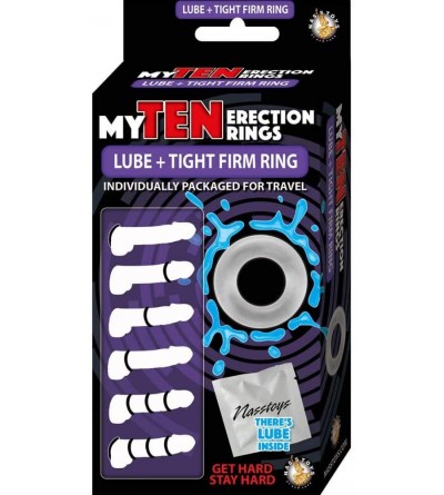 Vibrators My Ten Erection Rings Lube Plus Tight Firm Ring- Clear- 3.60 Ounce - Clear - CJ12LJ5NCLP $9.67