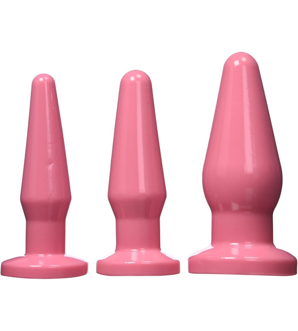 Anal Sex Toys Fill-er-up Butt Plug 3 Piece Set- Pink - Pink - CQ1195IPIHP $32.72