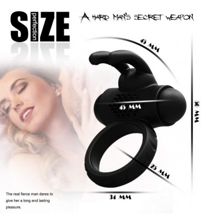 Penis Rings Effective Time Delay Massager Pennis Rings for Men Vibration Silicone Massage Ring Waterproof- Bendable Time Last...