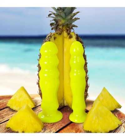 Dildos Dildo 3D Printed Smoothie 6 inch Length Slim Width Pineapple - Pineapple - CP11J6W9RUT $7.85