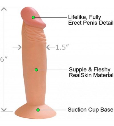 Dildos Real Skin All American whoppers 6in - Flesh - CO1105WF3TD $29.20