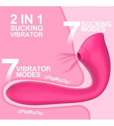 Vibrators Clitoral Sucking G-spot Vibrator with Heating Mode - Nipple & Penis Dildo Folding Stimulator for 7 Suctions & Vibra...