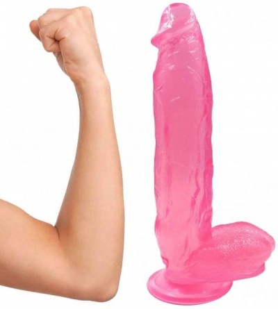 Dildos Female Utensils 11.8 Inch Safe Soft-Ďîldɔ Women Suction Cup Realistic Texture and Real Touch Toys (Color A) - A - CK19...