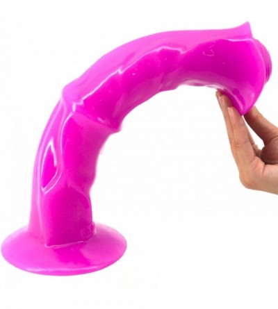 Dildos Huge Super Long Horse Cock Type Anal Dildo 13.8"x3.35"x5.12" Big Plug Ribbed Body Strong Suction Cup (Purple) - Purple...