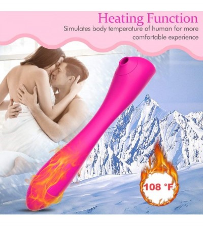 Vibrators Clitoral Sucking G-spot Vibrator with Heating Mode - Nipple & Penis Dildo Folding Stimulator for 7 Suctions & Vibra...