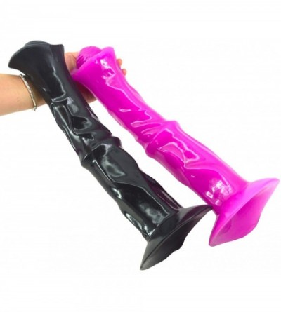 Dildos Huge Super Long Horse Cock Type Anal Dildo 13.8"x3.35"x5.12" Big Plug Ribbed Body Strong Suction Cup (Purple) - Purple...