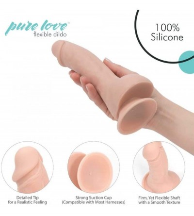 Dildos 7.5 Inch Smooth Silicone Dildo with Suction Cup- Beige Color- Adult Sex Toy- X-Large - CP18H54MCUZ $36.34