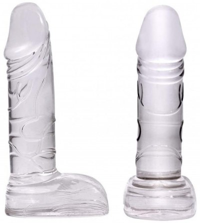 Dildos TPE Realistic Dildo 4.5 Inch Lifelike Penis with Suction Cup Huge Cock Dildo(Purple) - Purple - CM18LQL9XNX $21.97