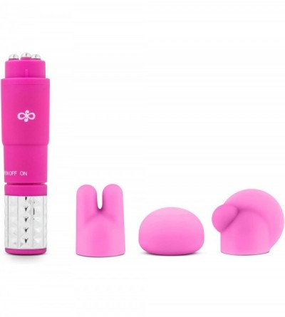 Vibrators Discreet Pinpoint Massager - Multi Speed Pocket Vibrator - Waterproof - 3 Silicone Attachments - Massage Kit - Sex ...