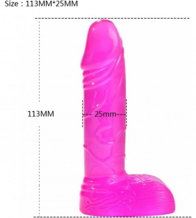 Dildos TPE Realistic Dildo 4.5 Inch Lifelike Penis with Suction Cup Huge Cock Dildo(Hot Pink) - Hot Pink - CP18LQN3U9Y $21.92