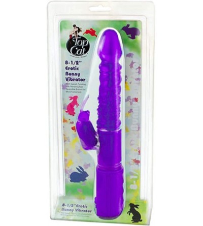 Vibrators Erotic Bunny Dual Action Intimate Vibrator for Women- 11.5 Inch- Sexy Purple - C3119IS7AOF $8.49