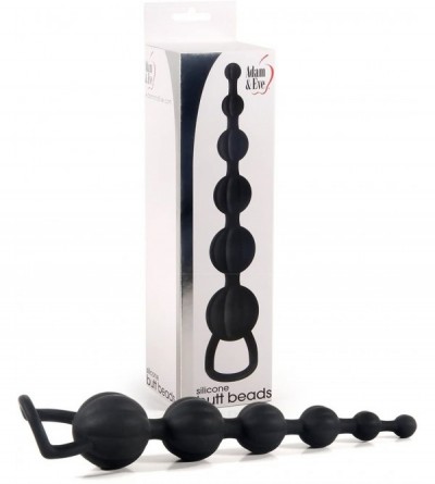 Anal Sex Toys Butt Beads Silicone- Waterproof- Black - CL11FOM0V9L $11.05