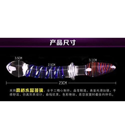 Dildos Double Head Crystal Dildo Penis Masturbator for Moman G-Spot Stimulation Glass Pleasure Wand - 230x33mm - CR17YXQ7Z5I ...