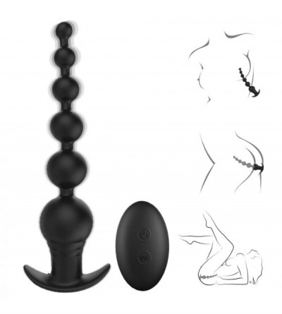 Penis Rings Prostate Massager Anal Vibrator- with Cock Ring- Prostate Stimulator Remote Control Anal Insertion Sex Toy- Dual-...